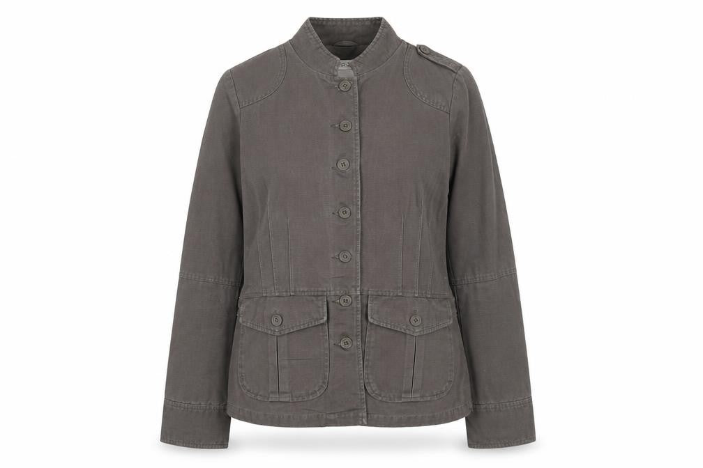 Quiz Womens Grey Jacket Size 10 Button