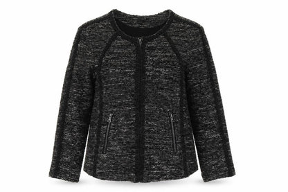 Ann Taylor Womens Grey Geometric Jacket Size M Zip