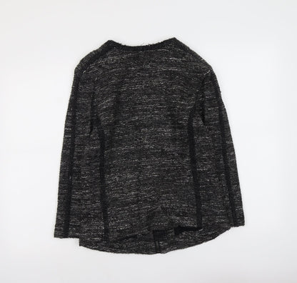 Ann Taylor Womens Grey Geometric Jacket Size M Zip
