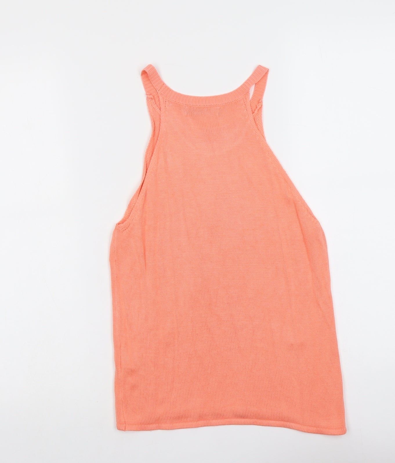 Atmosphere Womens Orange Viscose Basic Tank Size 10 Boat Neck