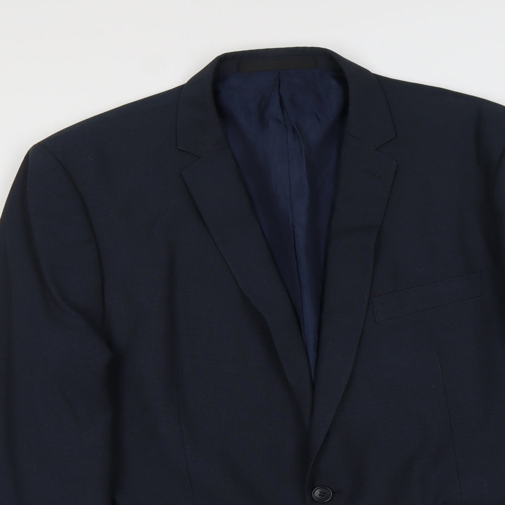 Burton Mens Blue Polyester Jacket Suit Jacket Size L Regular