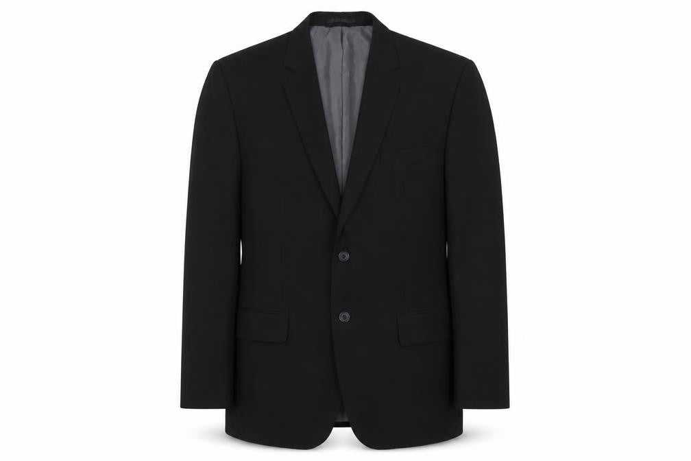 F&F Mens Black Polyester Jacket Suit Jacket Size L Regular