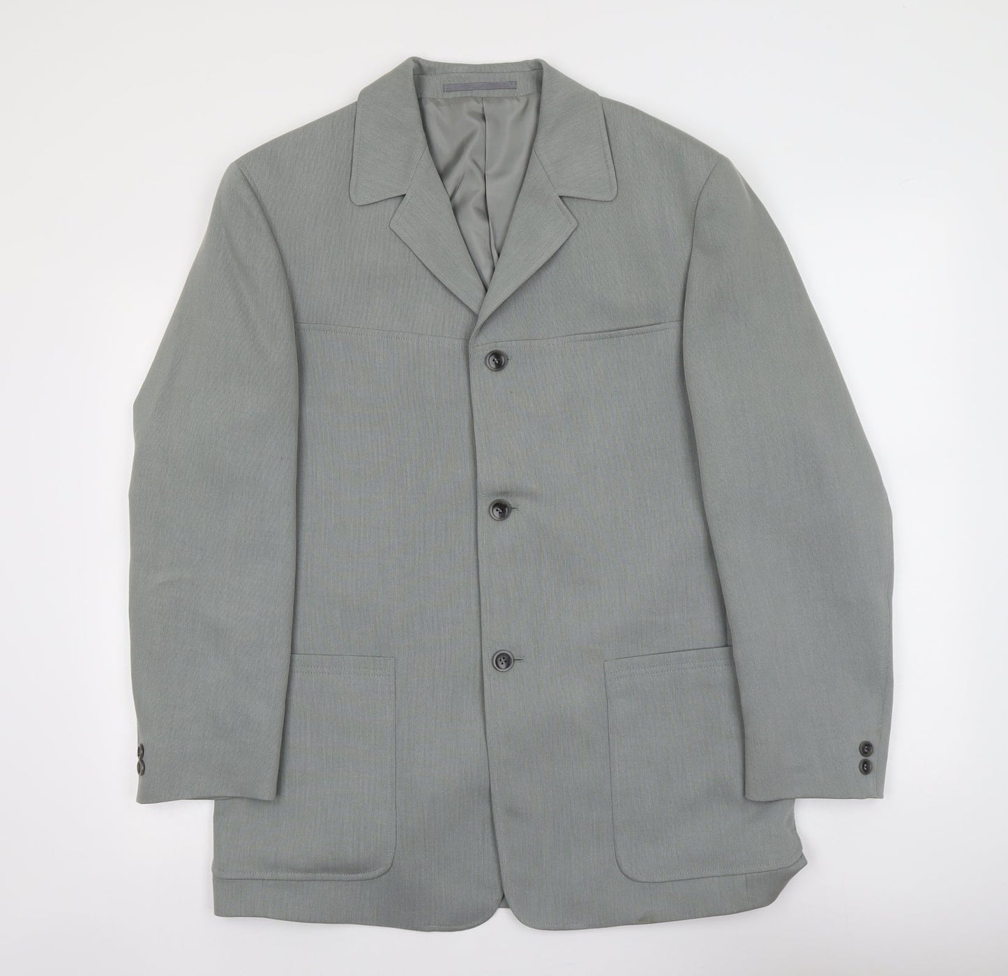 REMUS Mens Grey Polyester Jacket Suit Jacket Size M Regular