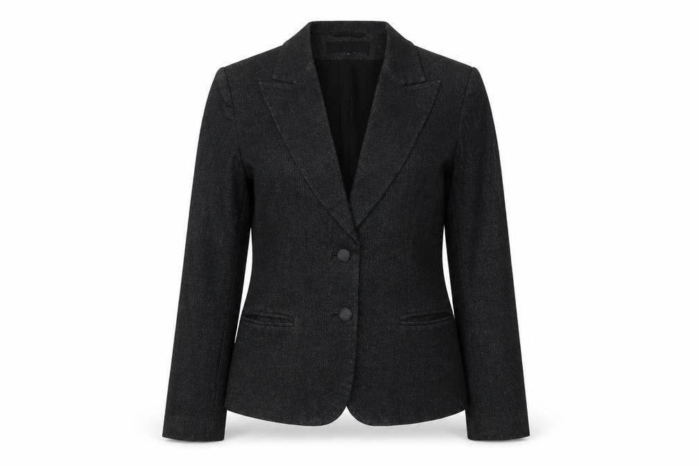 H&M Womens Grey Cotton Jacket Blazer Size 12
