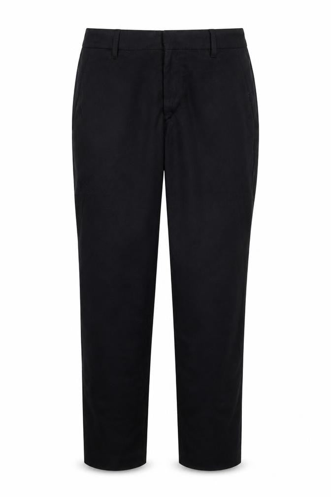 Zara Womens Black Polyester Chino Trousers Size S L28 in Regular Button