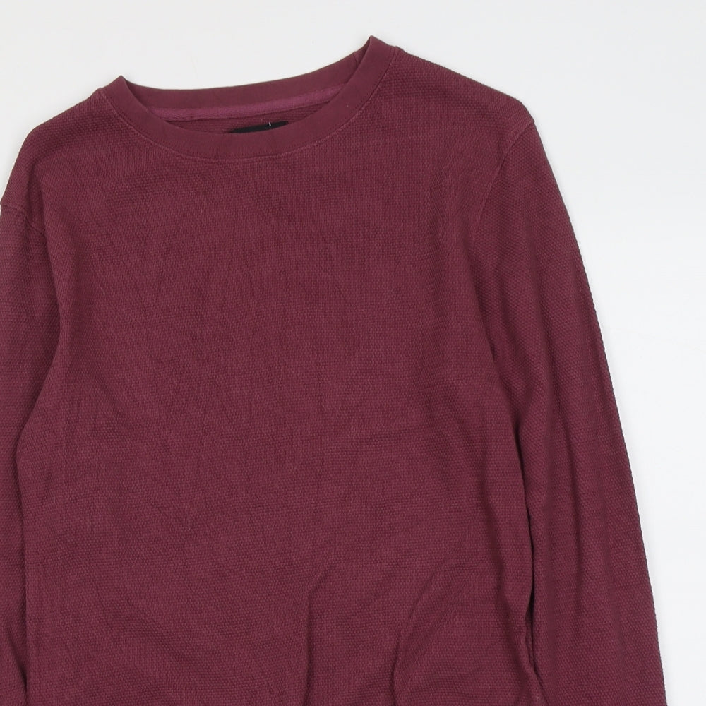 Boohoo Mens Purple Cotton Pullover Sweatshirt Size M