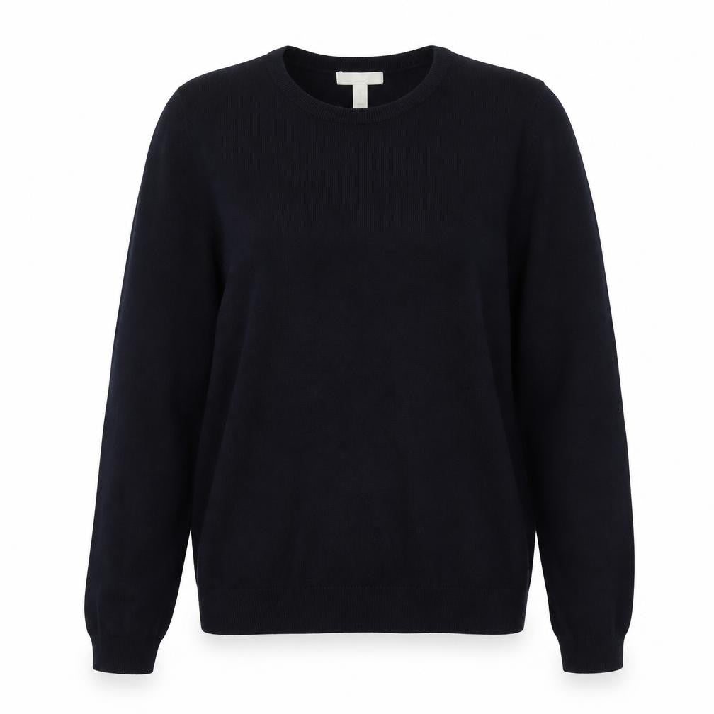 H&M Womens Blue Round Neck Viscose Pullover Jumper Size M