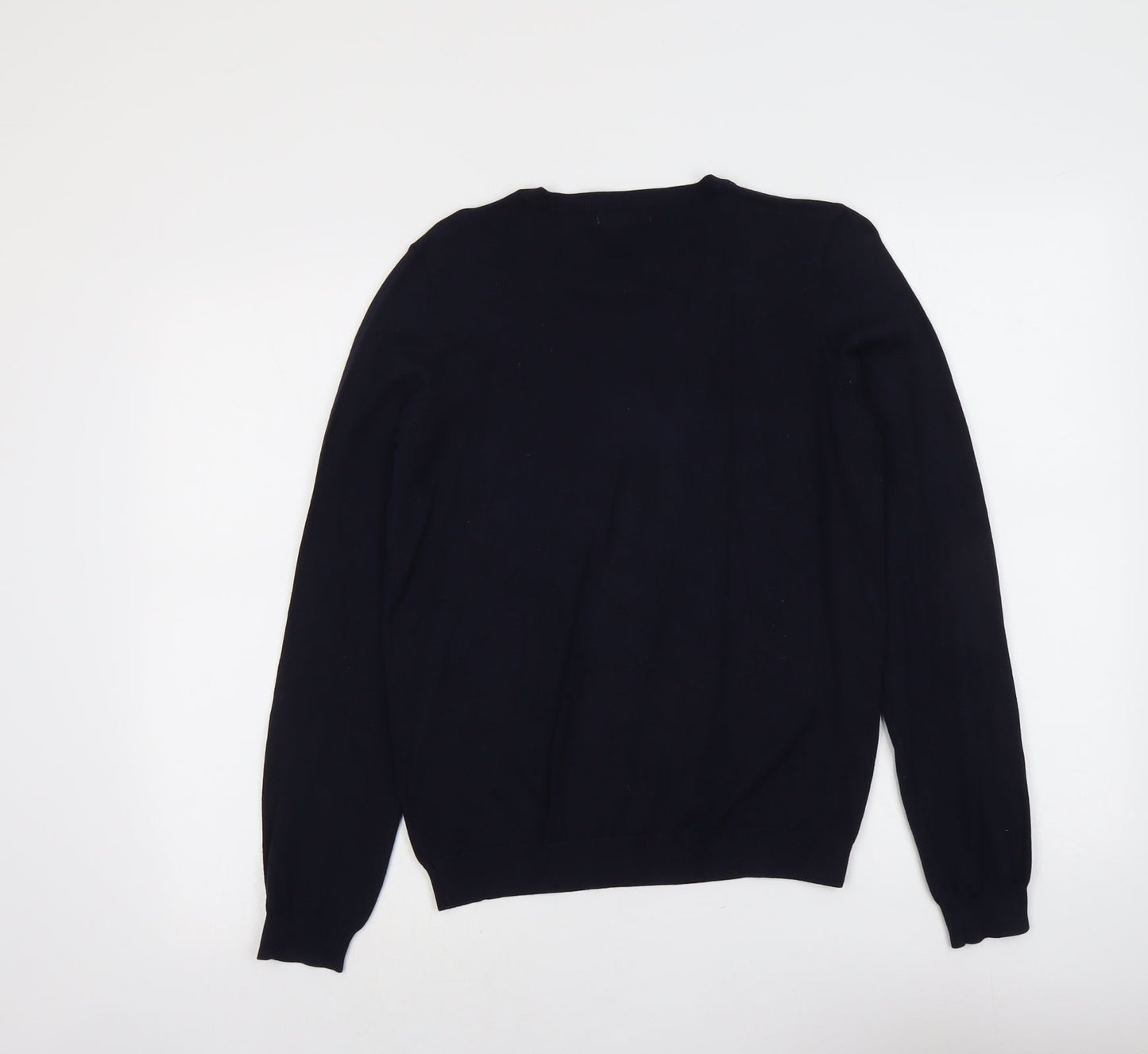 H&M Womens Blue Round Neck Viscose Pullover Jumper Size M