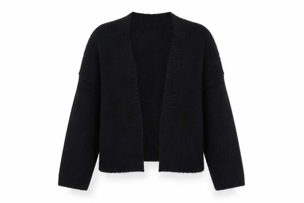 Next Womens Black V-Neck Acrylic Cardigan Jumper Size M