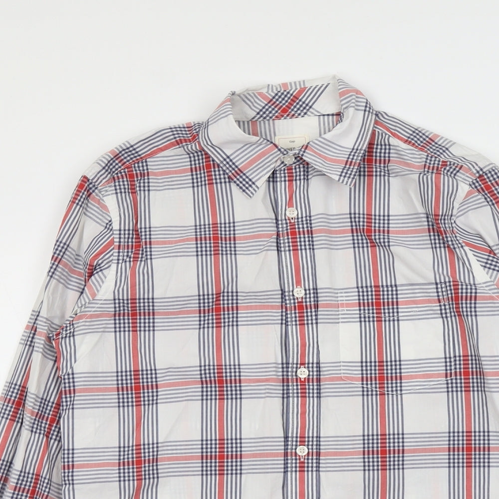 Gap Mens Multicoloured Geometric Cotton Button-Up Size S Collared Button