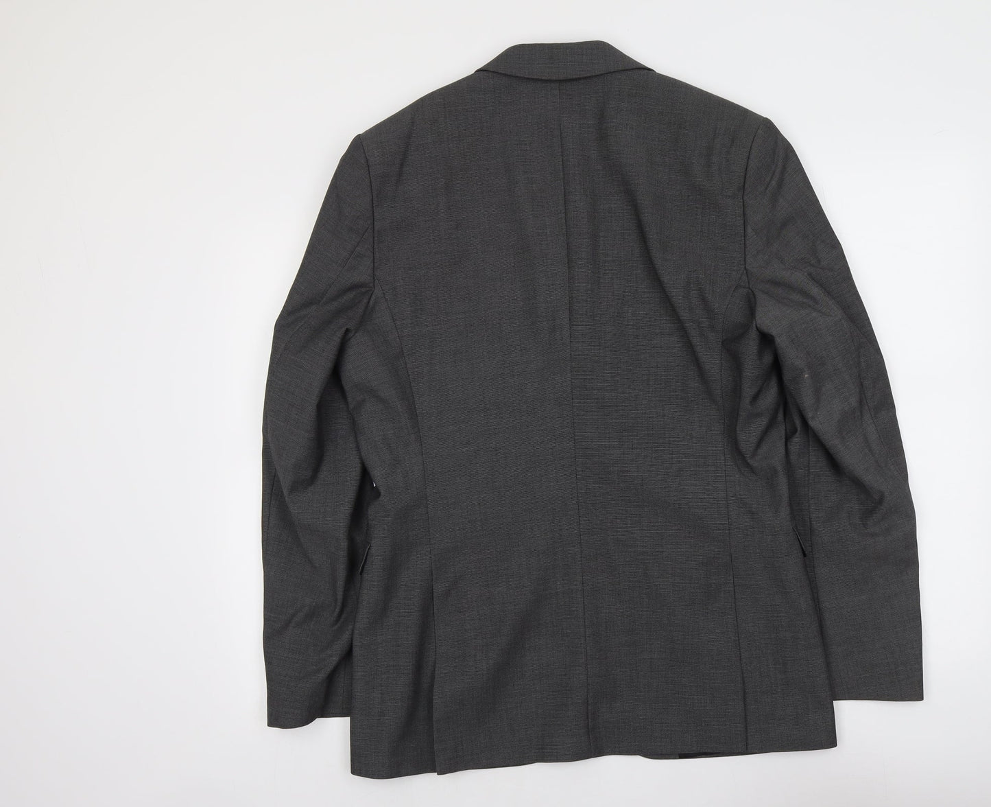 H&M Mens Grey Polyester Jacket Suit Jacket Size M Regular