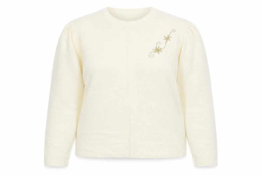 BHS Womens Ivory Round Neck Acrylic Pullover Jumper Size 18