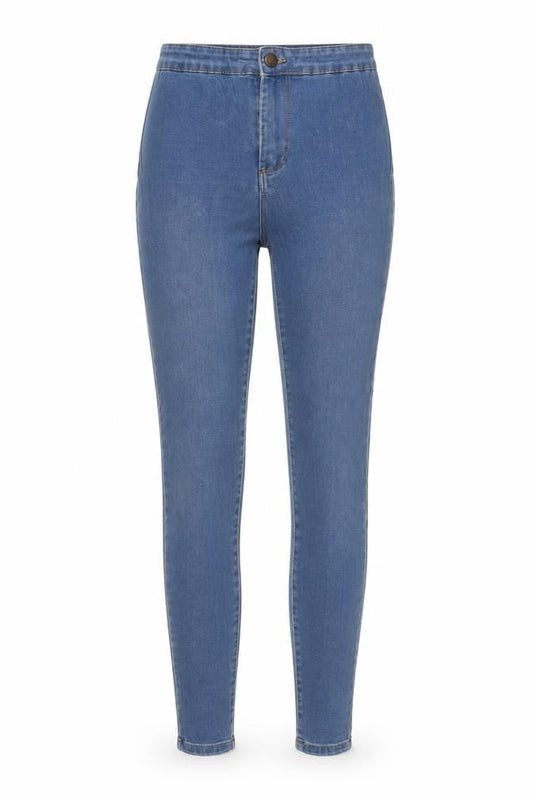 Denim & Co. Womens Blue Cotton Jegging Jeans Size 8 L31 in Regular Button