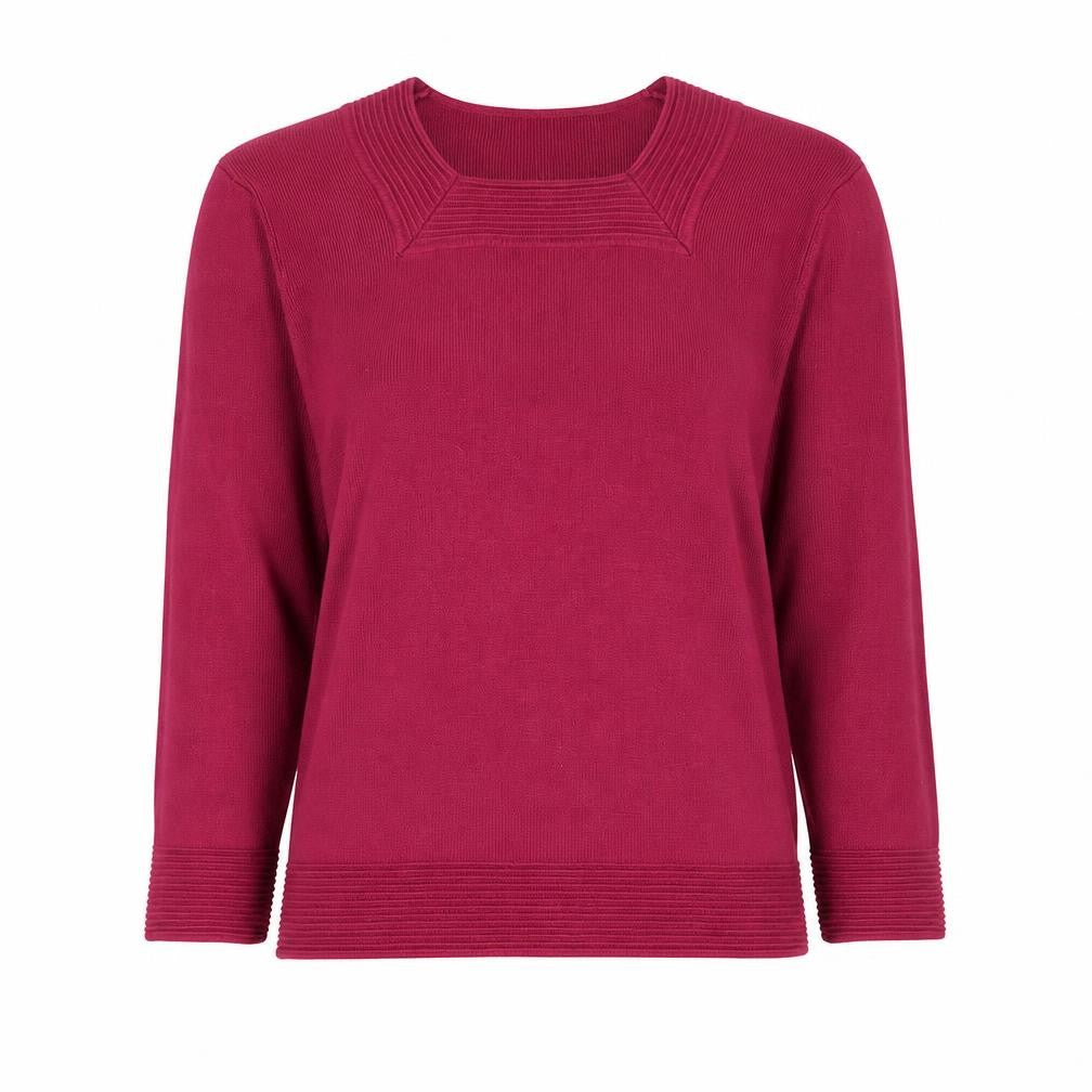 Autonomy Womens Pink Square Neck Viscose Pullover Jumper Size 10