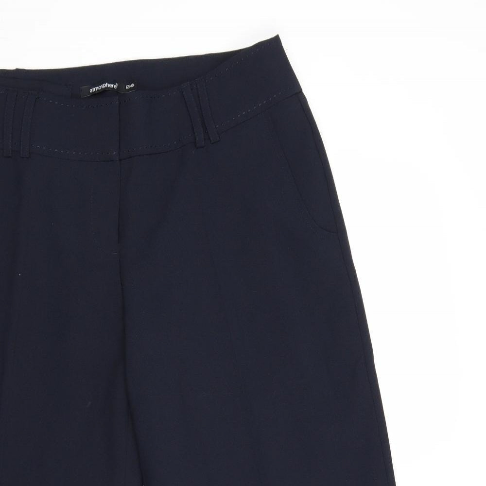 Atmosphere Womens Blue Polyester Trousers Size 12 Regular Zip