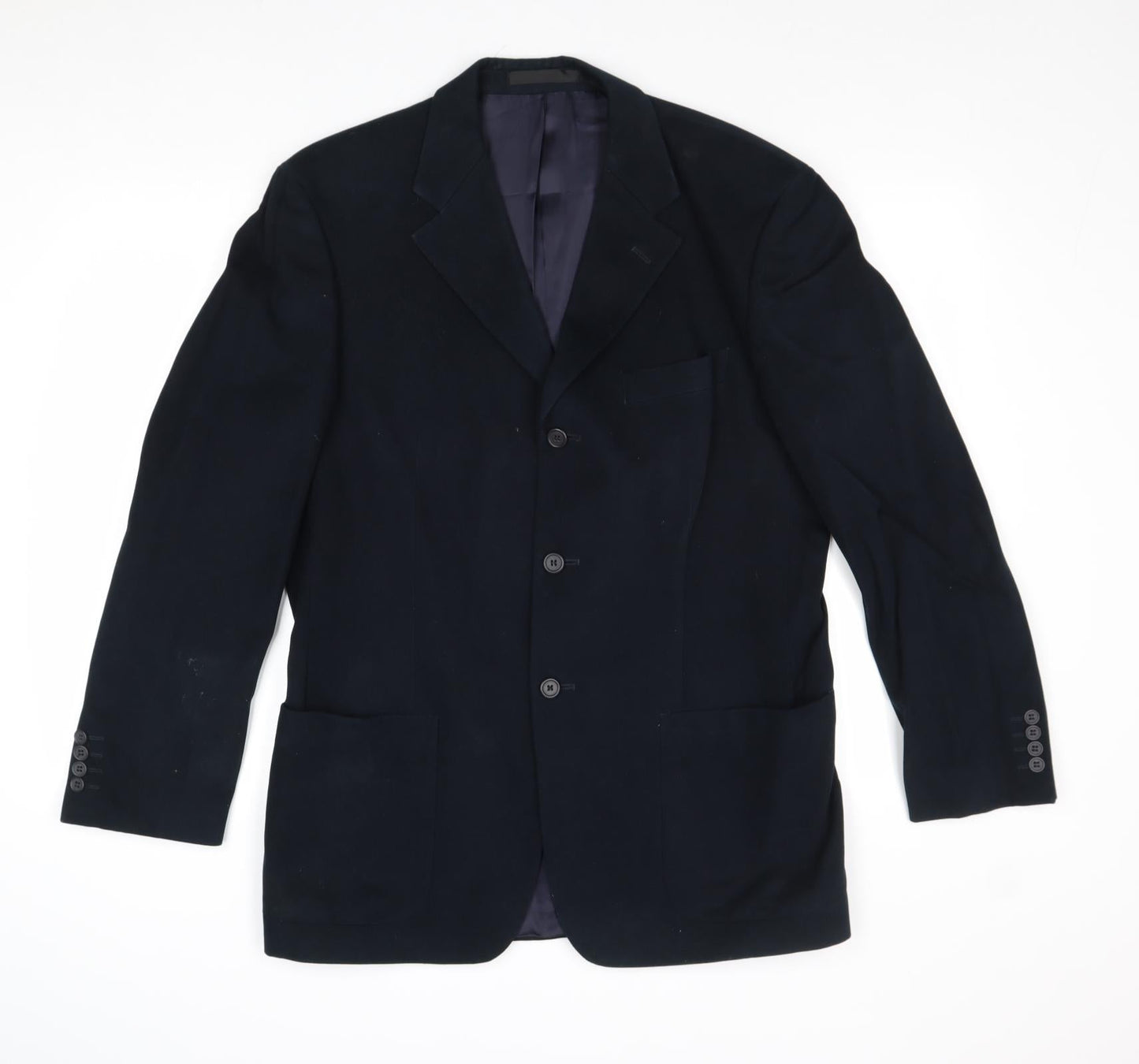 Marks and Spencer Mens Blue Cotton Jacket Suit Jacket Size 40 Regular