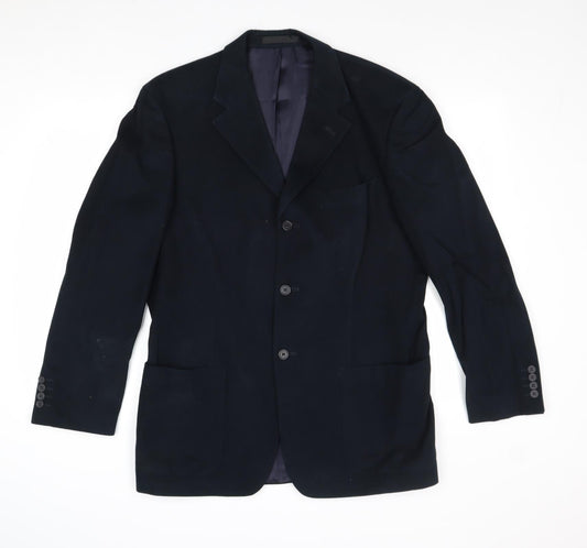 Marks and Spencer Mens Blue Cotton Jacket Suit Jacket Size 40 Regular