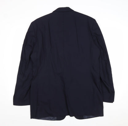 Woolmark Mens Blue Wool Jacket Suit Jacket Size 40 Regular