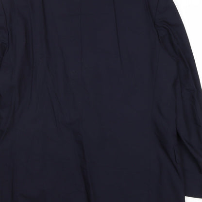 Woolmark Mens Blue Wool Jacket Suit Jacket Size 40 Regular