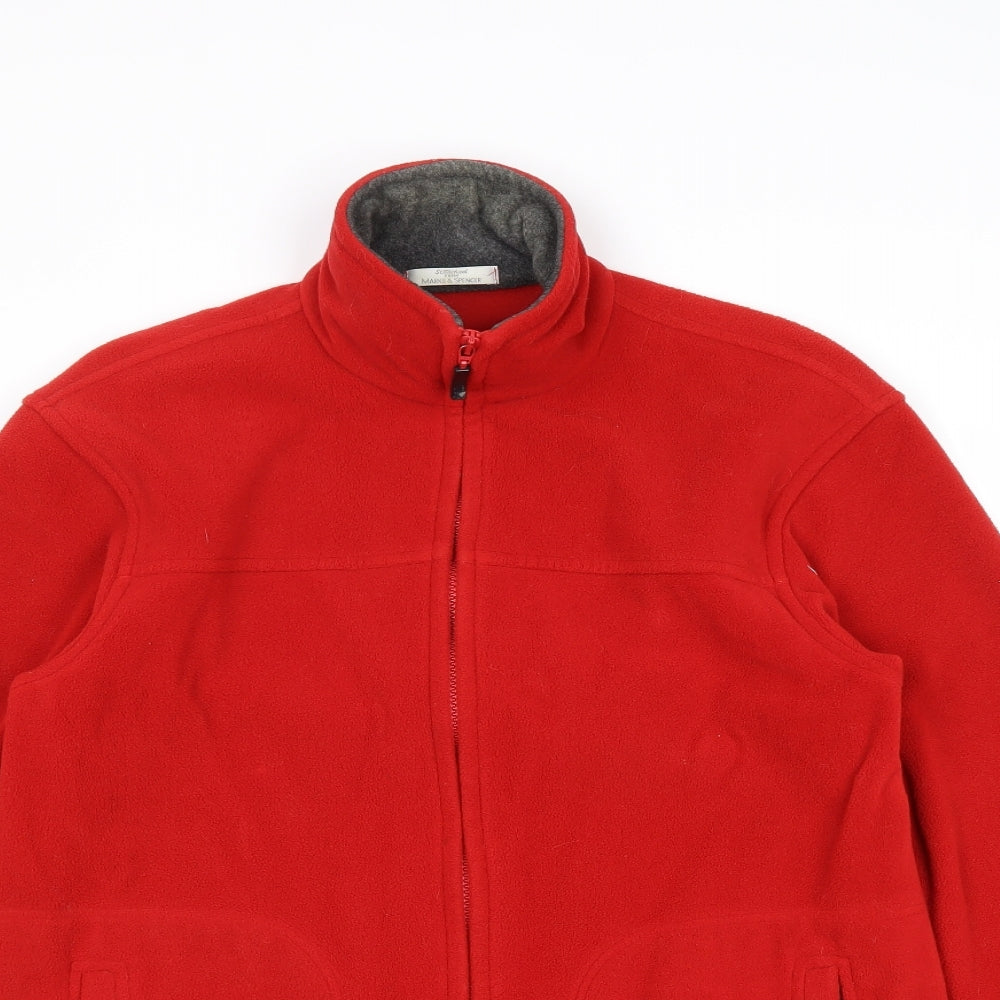 Marks and Spencer Womens Red Jacket Size 8 Zip