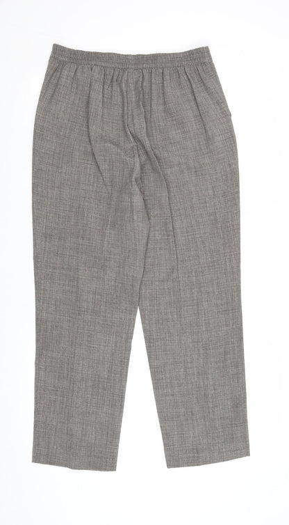 EWM Womens Grey Polyester Trousers Size 12 Regular