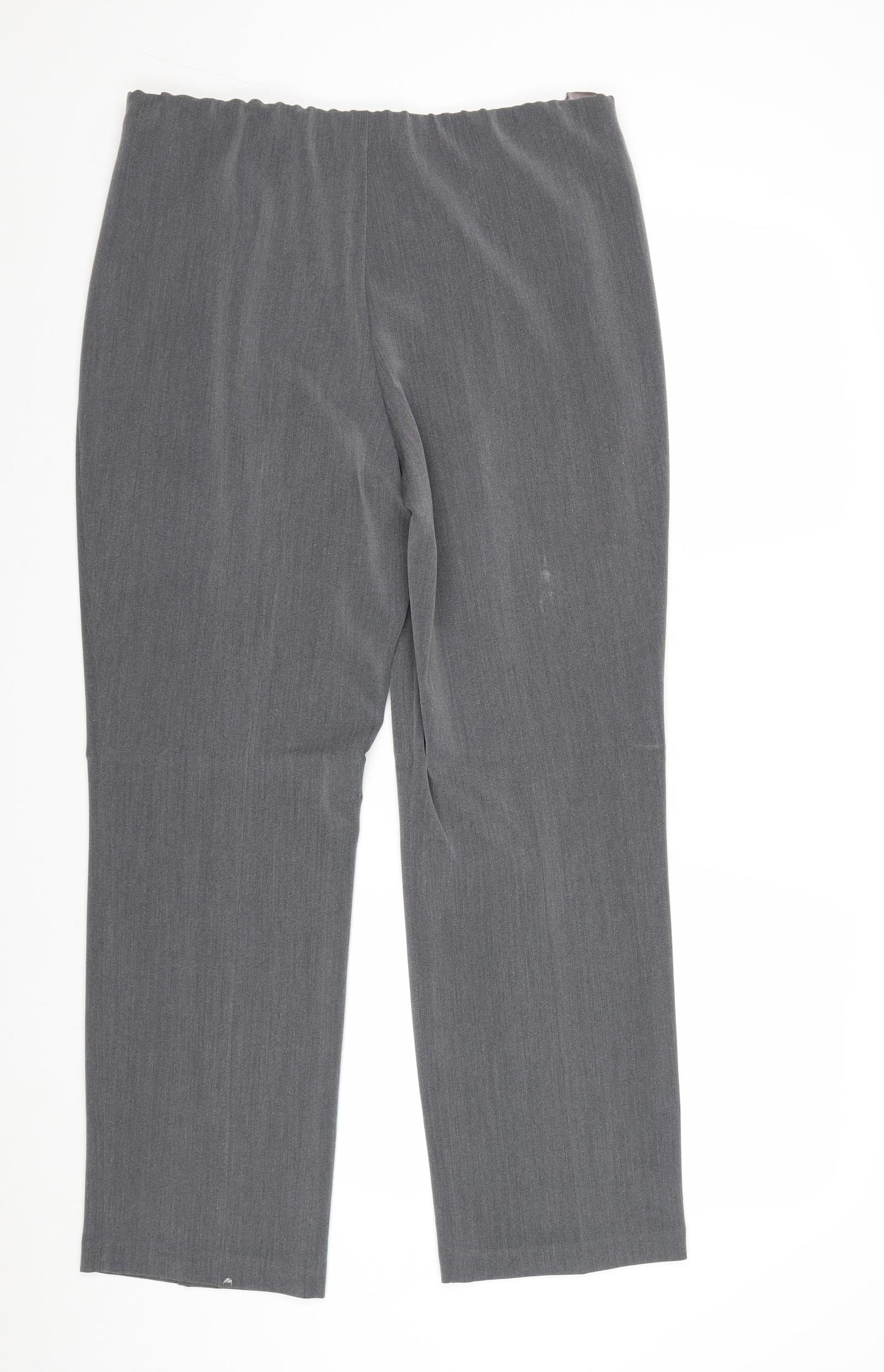 Vida Vi Womens Grey Polyester Trousers Size 14 Regular