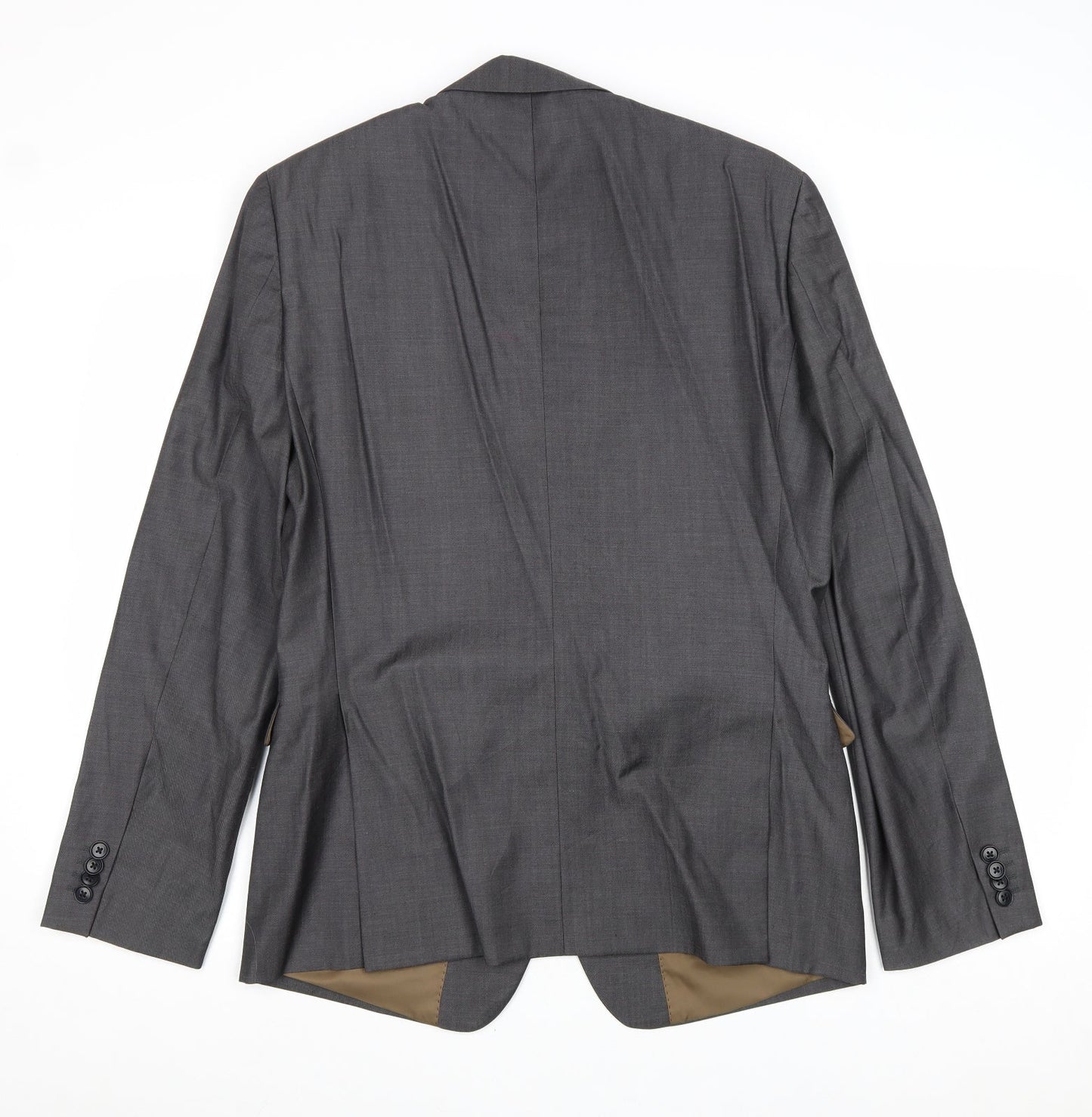 Woolmark Mens Grey Polyester Jacket Suit Jacket Size 40 Regular