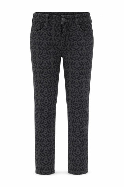 DPAM Girls Grey Geometric Cotton Skinny Jeans Size 12 Years Regular Zip