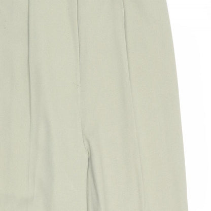 Bonmarché Womens Green Polyester Chino Trousers Size 18 Regular Zip