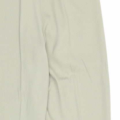 Bonmarché Womens Green Polyester Chino Trousers Size 18 Regular Zip