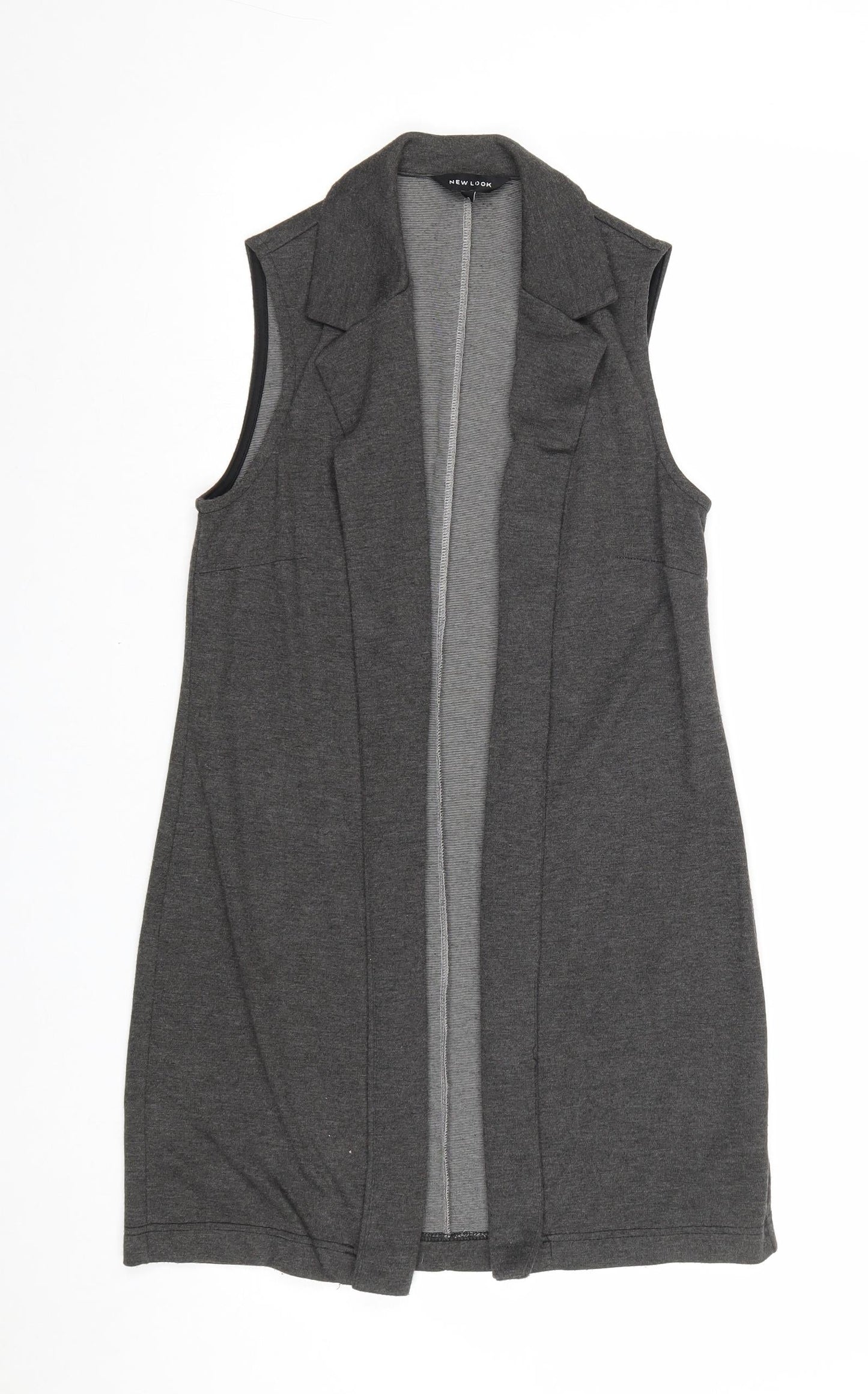 New Look Womens Grey Gilet Jacket Size 8