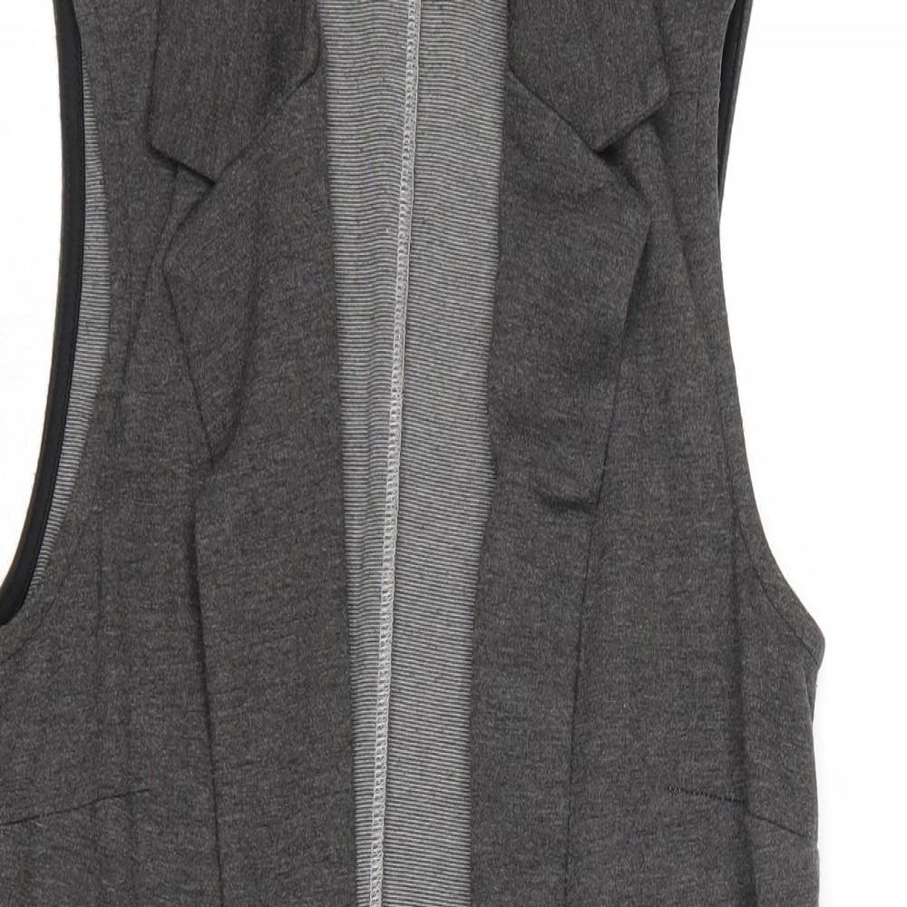 New Look Womens Grey Gilet Jacket Size 8