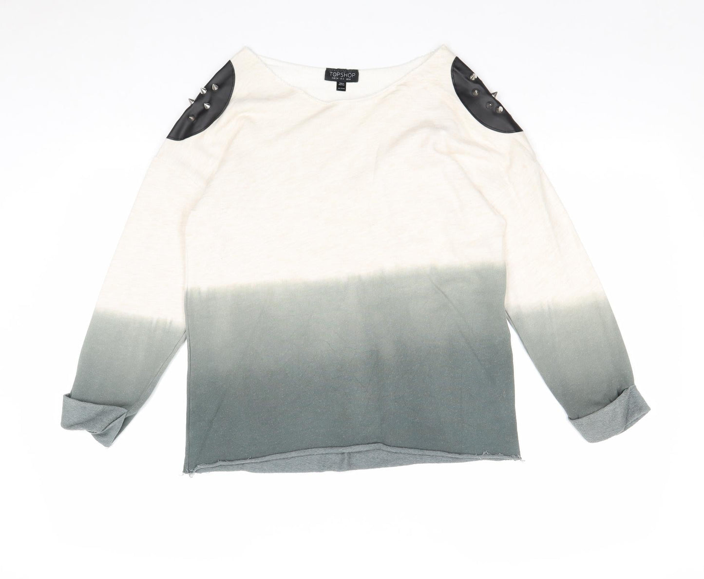 Topshop Womens Multicoloured Cotton Pullover Sweatshirt Size 6 Pullover