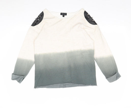 Topshop Womens Multicoloured Cotton Pullover Sweatshirt Size 6 Pullover