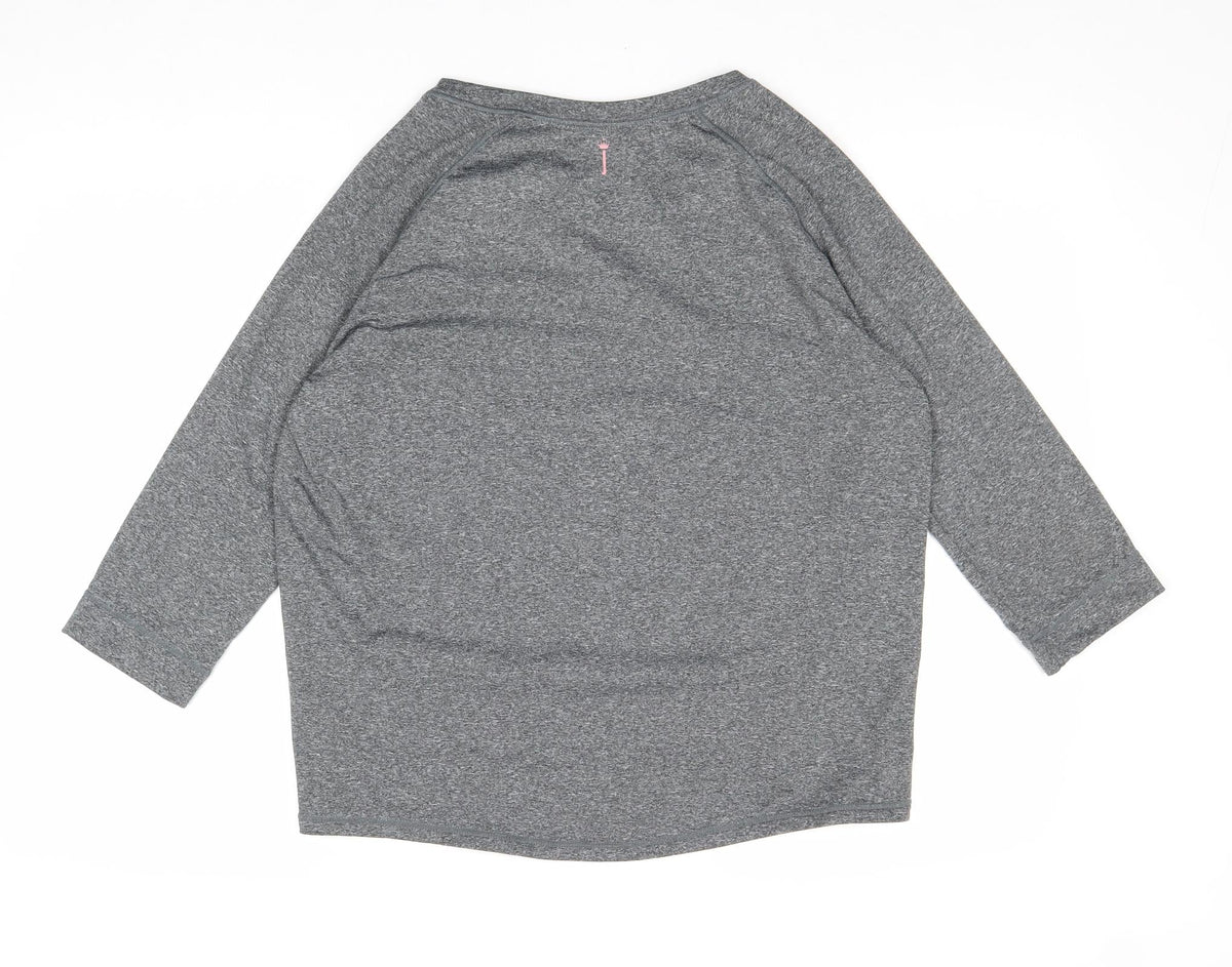 Java Wellness Womens Grey Polyester Pullover Casual Size S Round Neck Pullover - Be Wellness