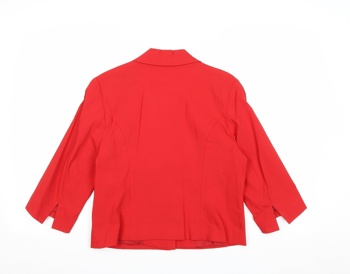 Vestry Womens Red Jacket Blazer Size 14 Button