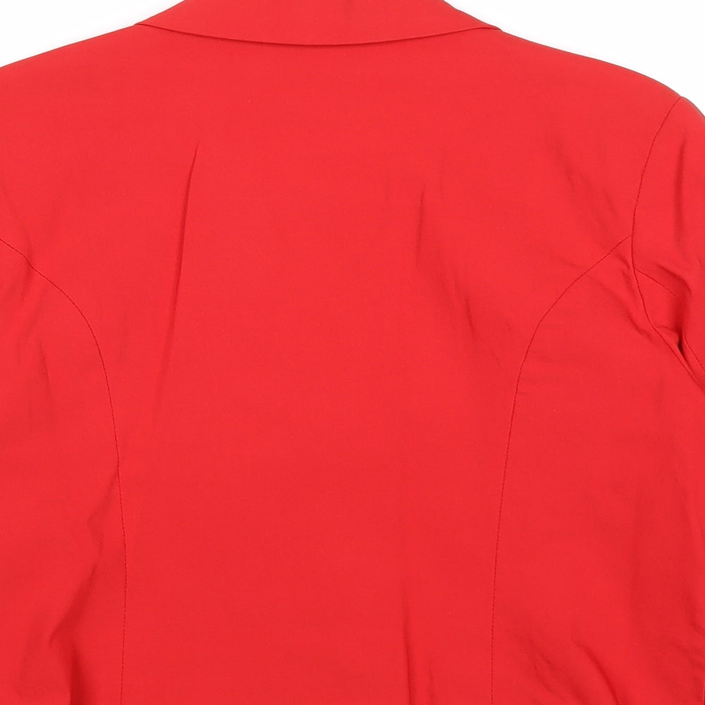 Vestry Womens Red Jacket Blazer Size 14 Button
