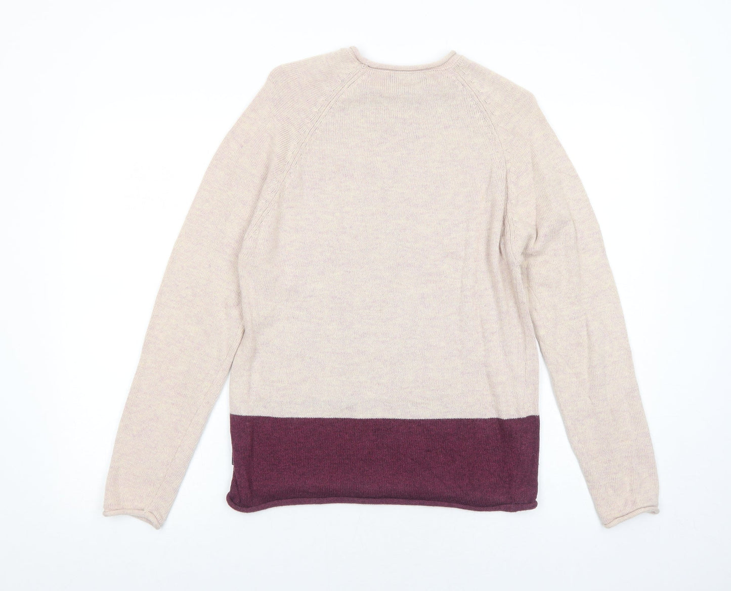 Shore Leave Womens Pink Round Neck Polyester Pullover Jumper Size S