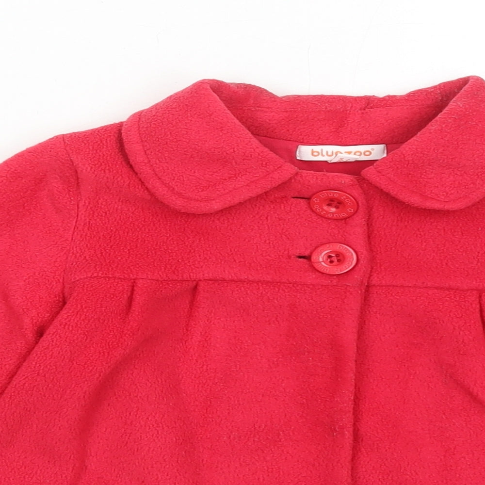 Blue Zoo Girls Red Jacket Size 3-4 Years Button