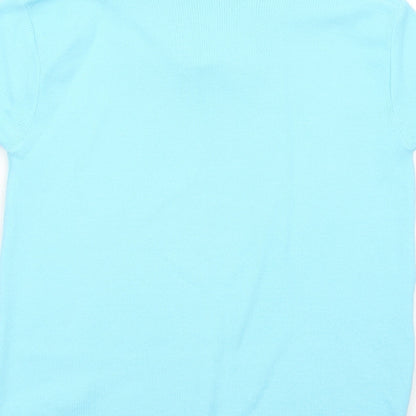 Choice Collection Womens Blue Collared Acrylic Pullover Jumper Size S Pullover