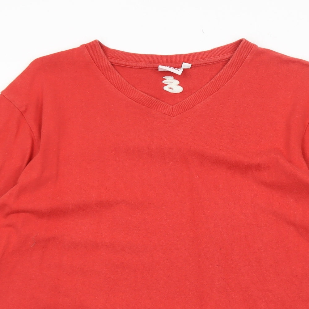 Sensatori Mens Red Cotton Pullover Sweatshirt Size L