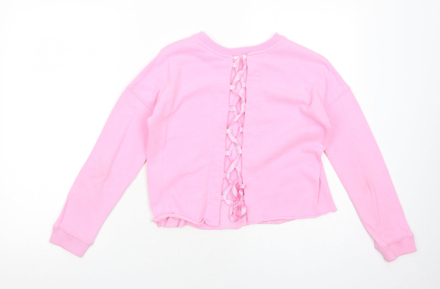 Miss Selfridge Womens Pink Cotton Pullover Sweatshirt Size 4 Pullover