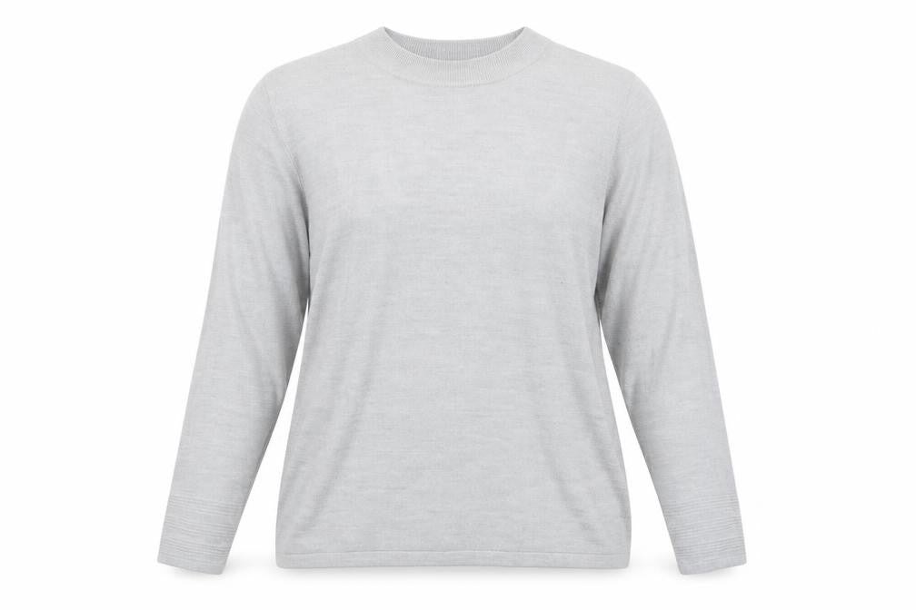 Marks & Spencer Womens Grey Round Neck Acrylic Pullover Jumper Size 18