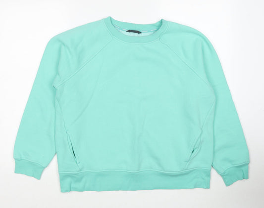 Marks and Spencer Womens Blue Polyester Pullover Sweatshirt Size 14 Pullover