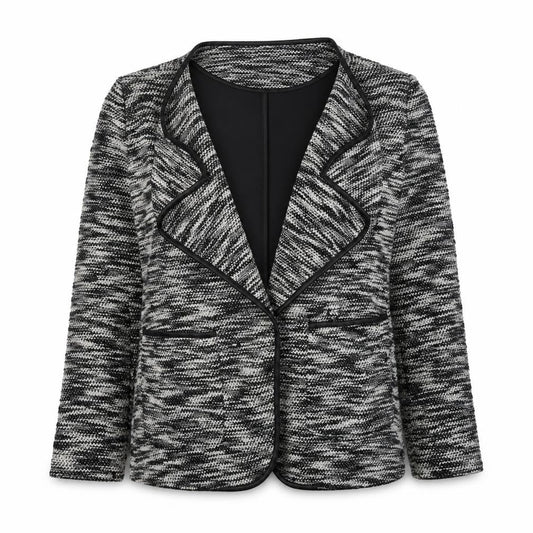 George Womens Black Geometric Jacket Blazer Size 12