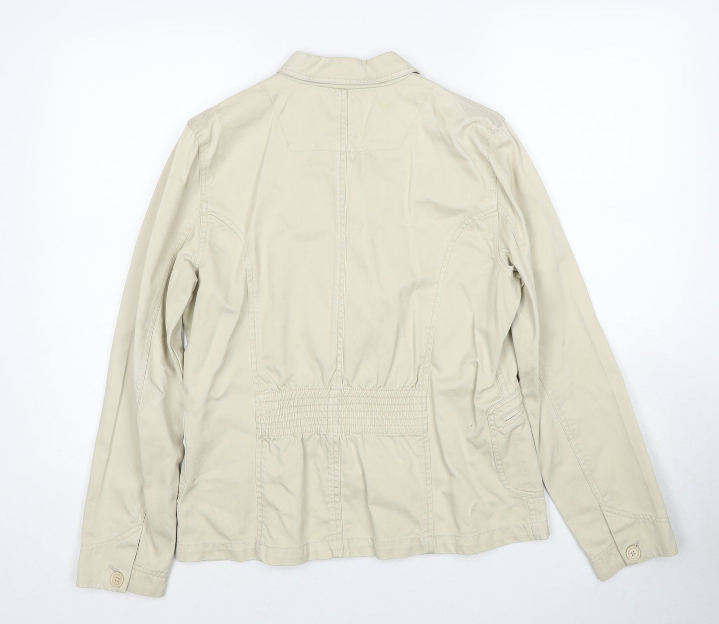 Eiussa Womens Beige Jacket Size L Button