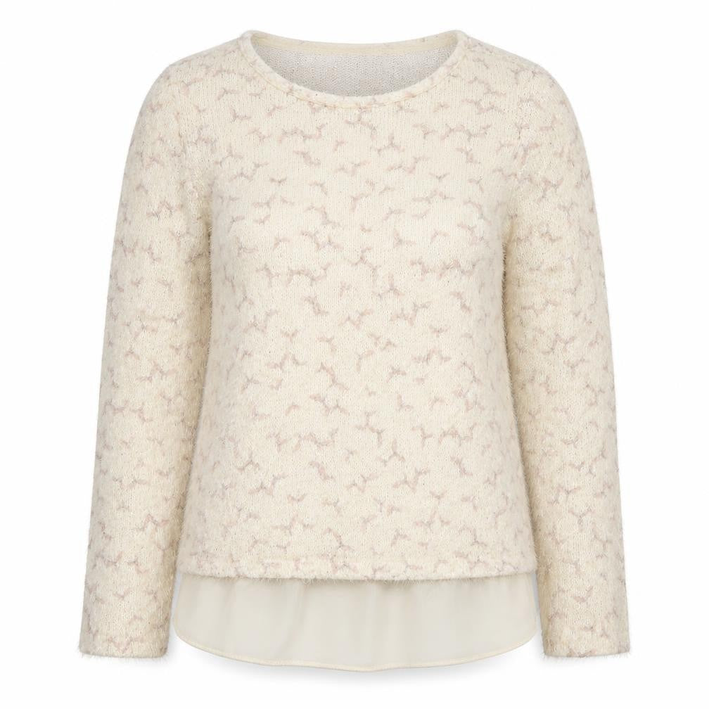 George Womens Beige Roll Neck Geometric Polyester Pullover Jumper Size 10