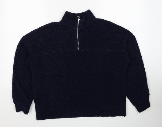 New Look Womens Blue Polyester Pullover Sweatshirt Size 10 Pullover
