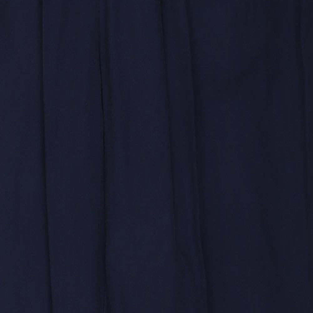 Very Womens Blue Viscose Trousers Size 10 Regular Zip