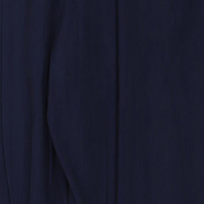 Very Womens Blue Viscose Trousers Size 10 Regular Zip